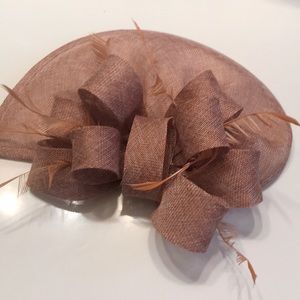 Derby Day dusty pink fascinator